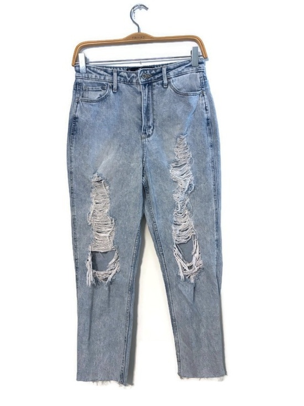 Hollister Distressed Ultra High-Rise Mom Jeans Vintage Stretch size 5 Short 5P